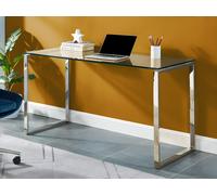 Bureau FREYA - Verre trempé & métal chromé