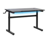 Bureau gamer ajustable éclairage LED 120 x 60 cm noir DURBIN