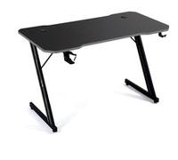 Bureau gamer AMS-GAMING DESK120Z-GREY avec finition gris - Largeur 1m20 - Style carbone - Porte gobelet & casque Gris G