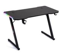 Bureau gamer AMS-GAMING GAMERDESK#120Z-LED retroéclairage RGB - 1m20 - Style carbone - Porte gobelet & casque - Télécommande Noir G