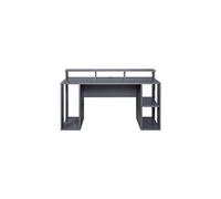 Bureau gamer / bureau informatique en bois coloris gris anthracite - longueur 160 x profondeur 91 x hauteur 67 cm --
