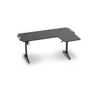 Spirit Of Gamer HEADQUARTER 600, Bureau d'Angle Gaming 160 cm, Grand Bureau Gamer avec Porte Gobelet, Crochet pour Casque et Support pour Câble, Table avec Rétroéclairage LED, Créez votre Setup Gaming