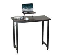 Bureau Gamer LDSZXNE avec Surface en Fibre de Carbone PVC et Support d'écran étagère - Noir