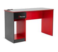 Bureau gamer - X ROCKER - Carbon Tek Noir - Tiroir - Chargement sans fil - Éclairage LED