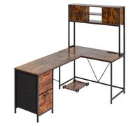 Bureau gaming en L avec éclairage LED, bureau d'angle réversible de 1,58 m avec prises électriques, support pour unité centrale amovible et tiroirs de rangement, table PC gaming moderne et élégante po