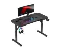 Huzaro Bureau PC Gaming Hero 2.6 – Plateau en carbone 120x60 cm, réglable 3 hauteurs, noir