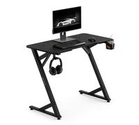 Bureau gaming - SENSE7 - VAMO - 100 x 50 cm - Structure acier en Z - Porte-gobelet & support casque