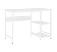 Bureau - GAROSA - 105x55x72 cm - MDF et métal - Blanc - Montage à faire soi-même