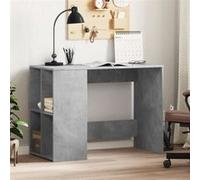 vidaXL Bureau gris béton 102x50x75 cm bois d'ingénierie