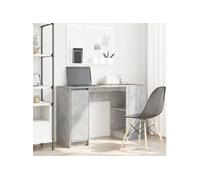 vidaXL Bureau Gris béton 120x42x76 cm Bois d'ingénierie Gris G