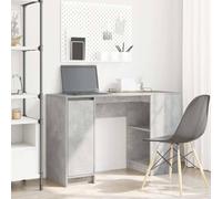Bureau Gris Béton 120x42x76 cm Bois d'Ingénierie Secrétaire Rangement | Plateau robuste, surface lisse facile à nettoyer, fixation murale incluse, usage salon ou bureau