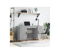 vidaXL Bureau gris béton 140x50x75 cm bois d'ingénierie