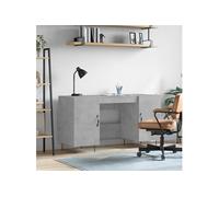 vidaXL Bureau gris béton 140x50x75 cm bois d'ingénierie