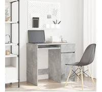 vidaXL Bureau bois d'ingénierie gris béton 86x49x76 cm