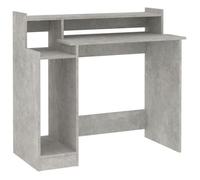 Bureau Gris, CLOUD, Table à écrire, Pour 1 personne, et lumières LED, Gris béton 97x45x90 cm ,bois d'ingénierie BBB429