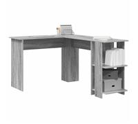 Bureau Gris, CLOUD, Table à écrire, Pour 1 personne, forme en L, avec étagère,Gris Sonoma 140x113,5x75 cm BBB1079