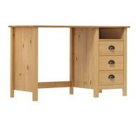 Bureau Hill avec 3 tiroirs 120x50x74 cm Pin solide