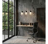 Bureau - home deco factory - brice - épuré - noir et marron