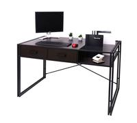 Bureau HWC-H91, bureau bureau informatique, industriel 76x120x70cm brun foncé