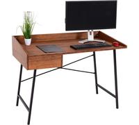 Bureau HWC-J97, bureau informatique, tiroir structure 3D 98x114x60cm MVG ~ brun