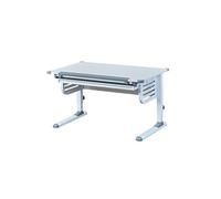 Bureau inclinable avec 1 tiroir bois laqué blanc - Dim : 110 x 68 x 55/78 cm --