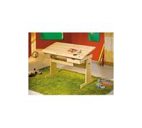 Inter Link – Bureau 'Julia' 109 cm – 1 tiroir – Réglable hauteur et inclinaison – Pin massif naturel