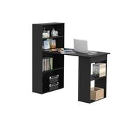 Bureau informatique 120L x 55l x 120H cm bibliothèque adjacente multi-rangements noir