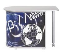 Bureau Informatique Alu Table Pivotante et Rangement - http 800 - L 105 x l 55 x H 74.7 cm Blanc G