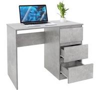 Bureau informatique avec 3 tiroirs table de travail gris ML-DESIGN Gris G