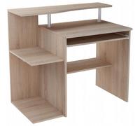 Bureau Informatique avec Rangement et Support d'Écran Sonoma - Table d'ordinateur Style contemporain - 100 x 58 x 91 cm