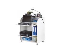 Bureau Informatique Blanc à Roulettes - New York 500 - L 79.2 x l 53.2 x H 93.8 cm