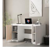 Bureau Informatique - CLOUD - blanc 140x50x75 cm - bois massif de pin LL141112