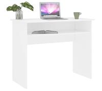 Bureau Informatique - CLOUD - Blanc 90x50x74 cm - Bois d'ingénierie LL76323