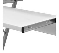 Bureau Informatique - CLOUD - compact avec plateau à clavier - Blanc LL02775