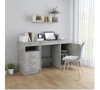 Bureau Informatique - CLOUD - Gris béton - 140x50x76 cm - Bois d’ingénierie LL01447