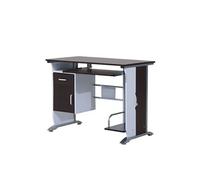 Bureau informatique design 100L x 52l x 75h cm brun noir et blanc