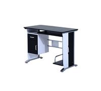 HOMCOM Bureau Informatique Design en MDF 100 L x 52 I x 75H cm Noir et Blanc
