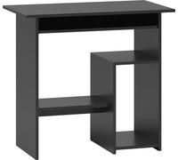 Bureau informatique Fortuna Lai, bureau avec compartiments ouverts et surfaces de rangement, bureau de bureau, bureau pour enfants, bureau PC pour bureau, bureau, 80 x 45 x 75 cm, noir |