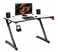 Huzaro Bureau gaming Hero 2.5 – Ergonomique 120x60 cm, structure Carbon, blanc