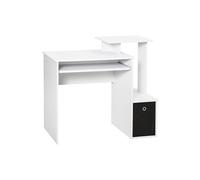 HomCom – Bureau informatique – Panneaux de partiucules 1 – 100x40x86.6 cm – Blanc