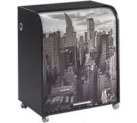 Bureau Informatique Noir à Roulettes - New York 500 - L 79.2 x l 53.2 x H 93.8 cm Noir G