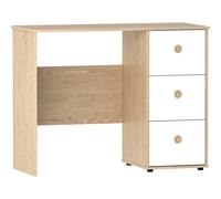 Bureau Junior Neptune Vida Designs à 3 tiroirs blanc et chêne - H 70,5 × L 91 × P 40 cm