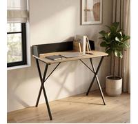 Bureau Kappespoo 84 x 80 x 50 cm noir / effet chêne