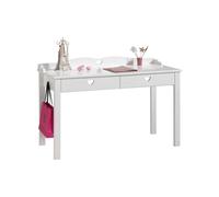 Bureau laqué blanc Vipack AMORI pour chambre enfant