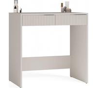 Bureau Marina 2S Slim avec 2 tiroirs – Design compact et sans poignées | Couleur : beige cachemire