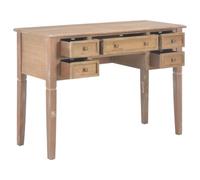 Bureau Marron 109,5 x 45 x 77,5 cm MDF Pin | Avec 5 Tiroirs, Durable, Design Intemporel, Pour Bureau ou Chambre