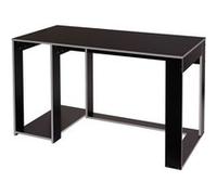 Bureau HWC-J26, bureau informatique table de bureau, 120x60x76cm noir-gris