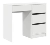 Bureau moderne avec tiroir - vidaXL - Blanc - 90x37,5x75 cm - Bois d'ingénierie - Espace de rangement