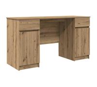 vidaXL Bureau chêne artisanal 140 x 49 x 76 cm Bois d'ingénierie, Bureau d'écriture minimaliste, design rectangulaire, bureau moderne, coin étude élégant, bois composite