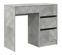 Bureau moderne en bois d'ingénierie - vidaXL - Gris Béton - 90x37,5x75 cm - Tiroirs inclus - Rangement efficace